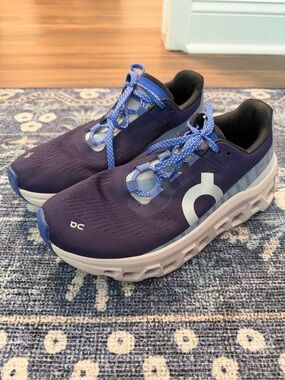 On Cloud Cloudmonster Deep Purple with Light Blue Accents